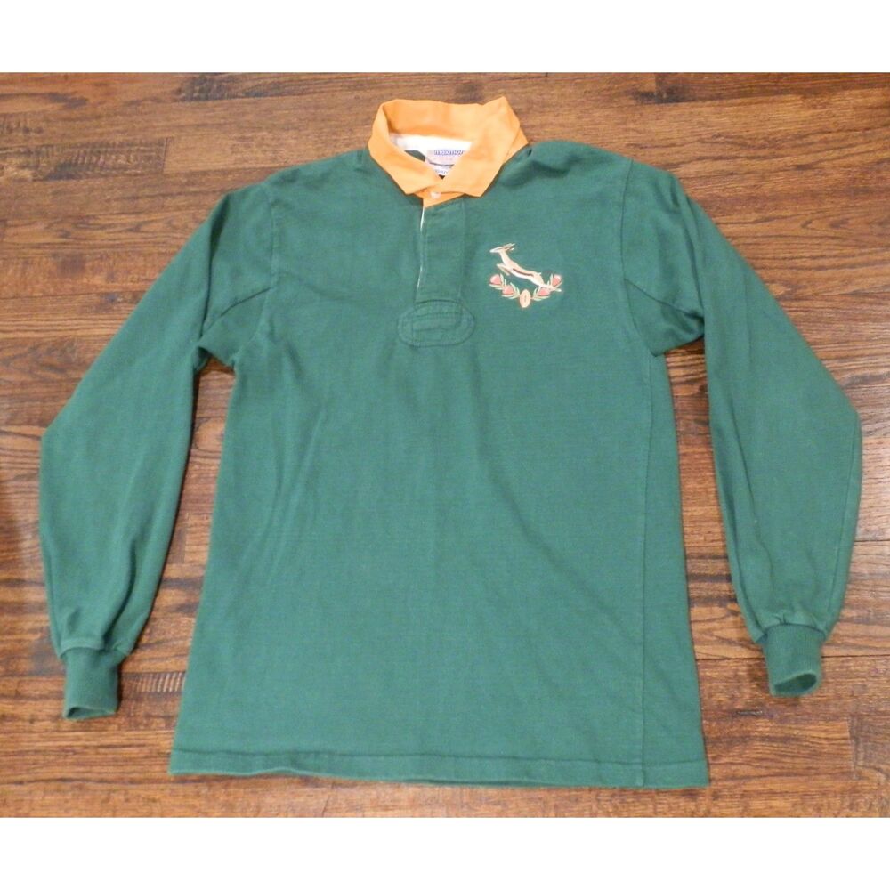 Vintage Maxmore Springboks South Africa Rugby Green Jersey Men's Size 44/112